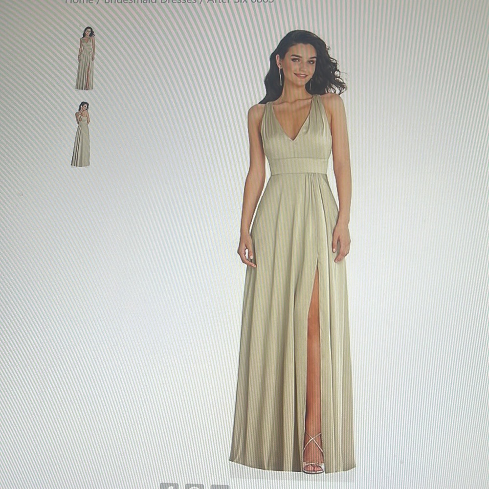 NWT After Six Whisper satin v-neck dress.   Size Prom#Wedding